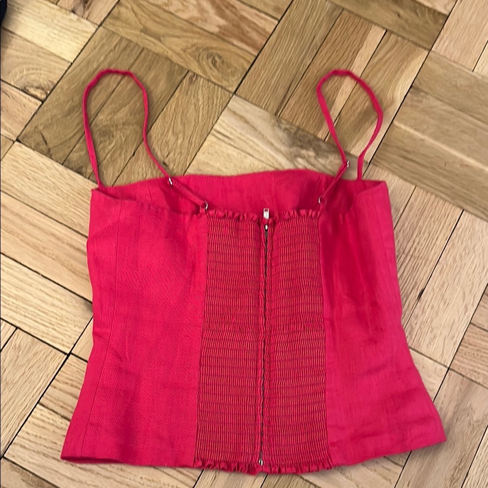 Reformation Pink Fitted Bustier Camisole